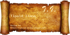 Tipold Ilona névjegykártya