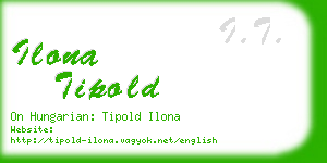 ilona tipold business card